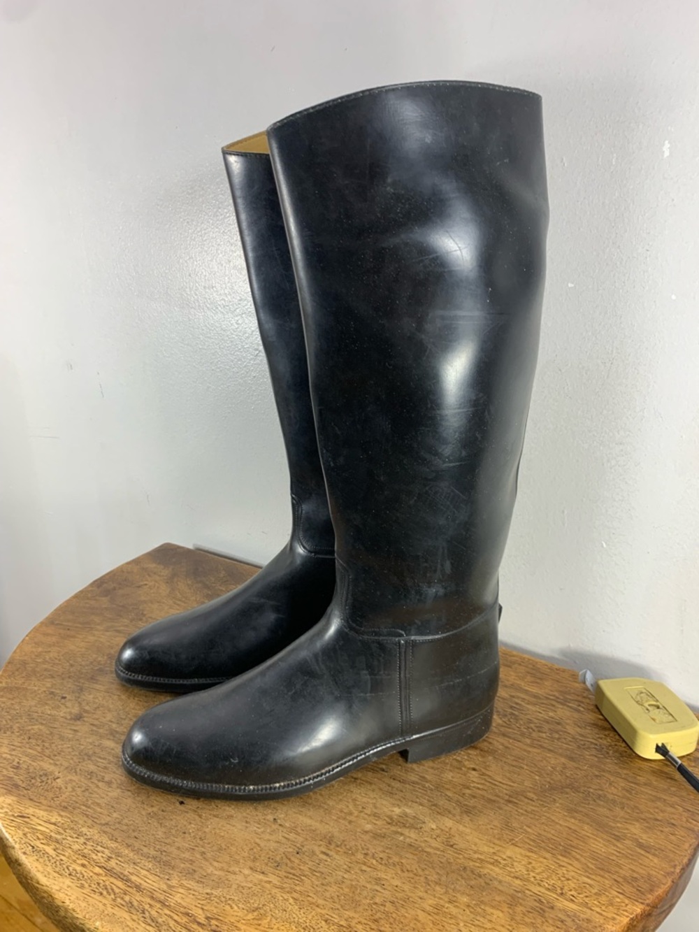 Aigle made in France mens rubber riding boots, waterproof